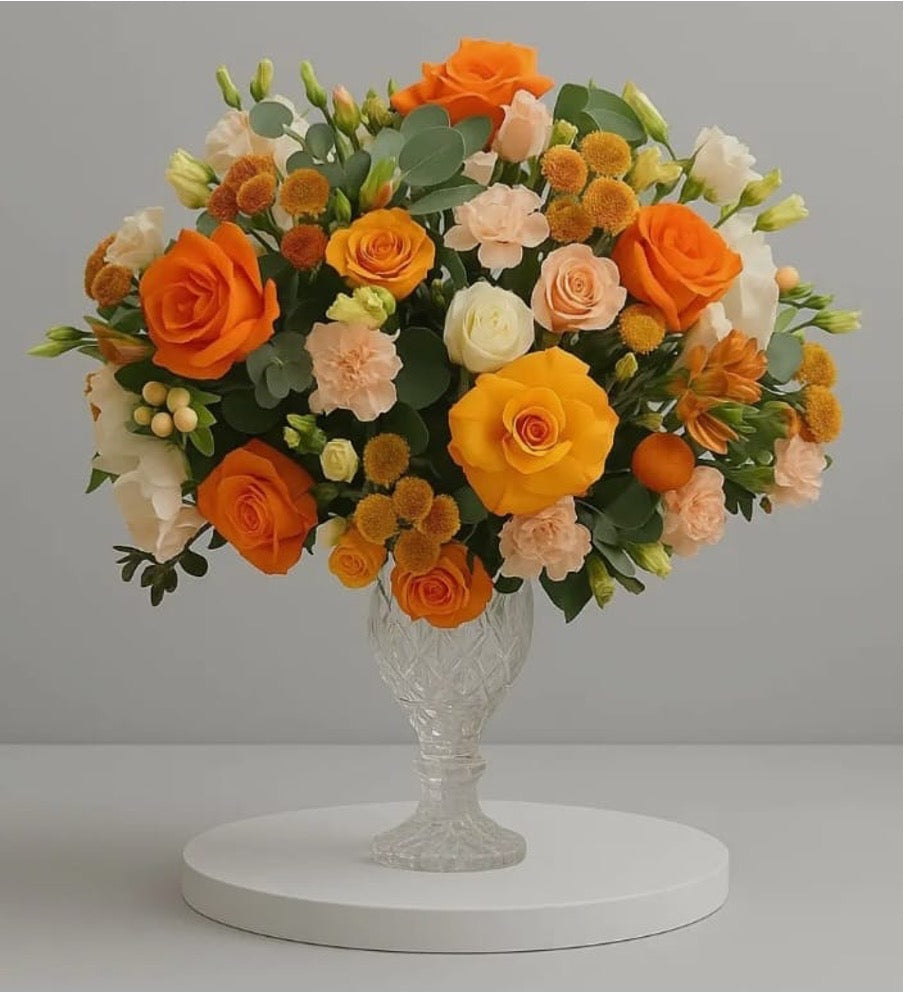 Vase Flowers Crystal